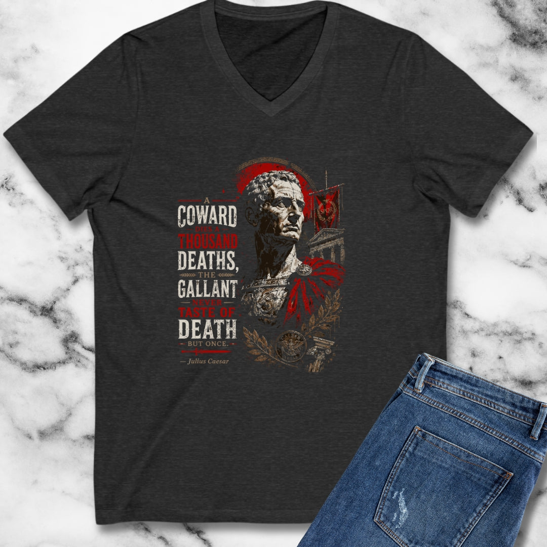 Julius Caesar Coward Quote V-Neck