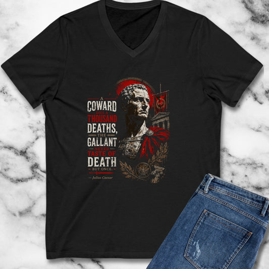 Julius Caesar Coward Quote V-Neck