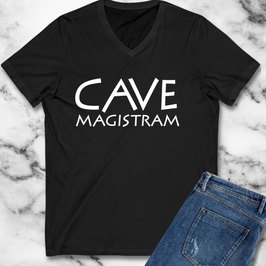 Cave Magistram Beware Teacher V-Neck