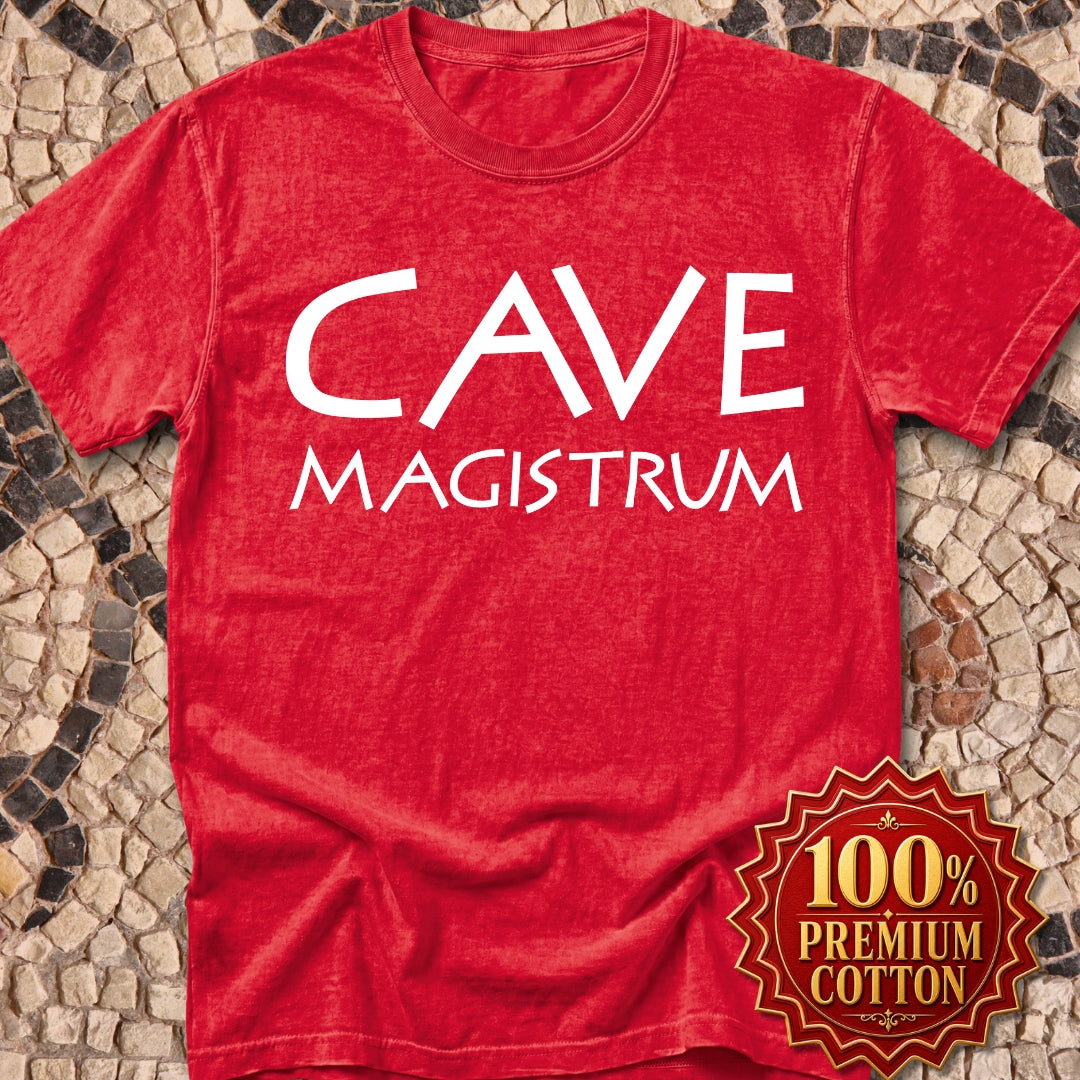 Cave Magistrum Beware Teacher Premium Tee