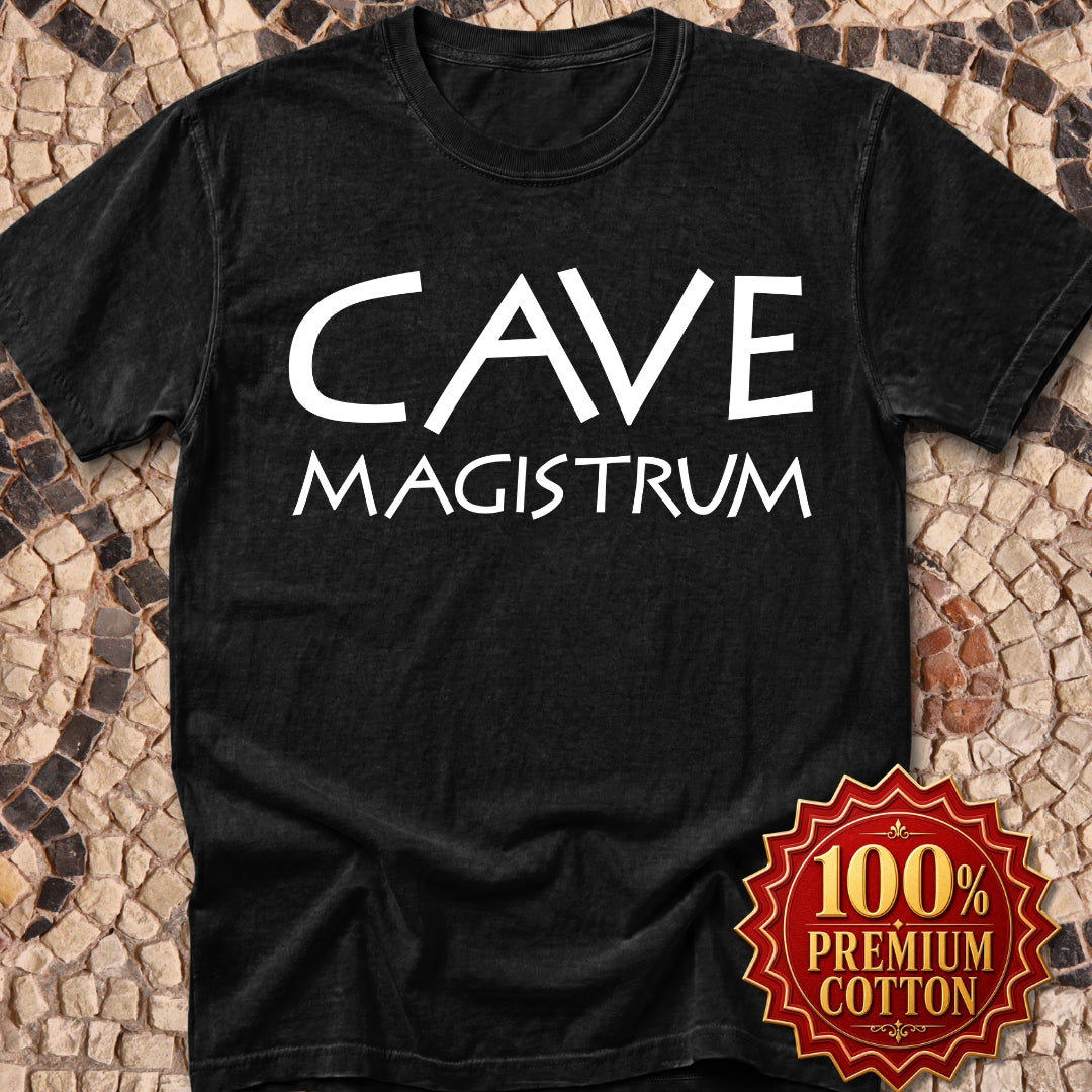 Cave Magistrum Beware Teacher Premium Tee