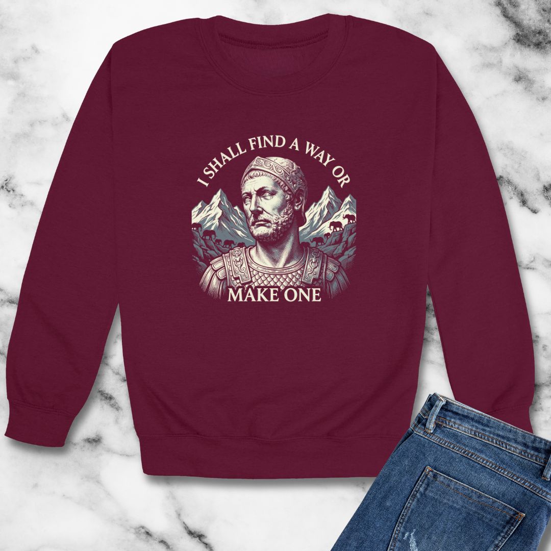 Hannibal Carthaginian Find A Way Quote Unisex Heavy Crewneck Sweatshirt