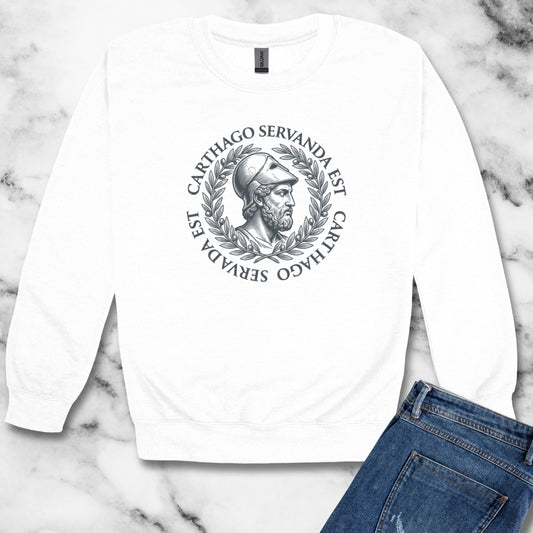 Scipio Quote Carthago Servanda Est Quote  Unisex Heavy Crewneck Sweatshirt