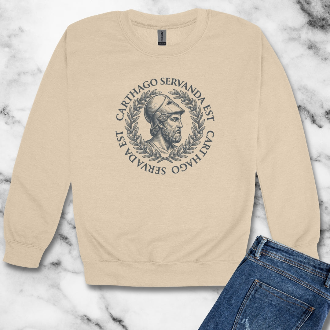 Scipio Quote Carthago Servanda Est Quote  Unisex Heavy Crewneck Sweatshirt