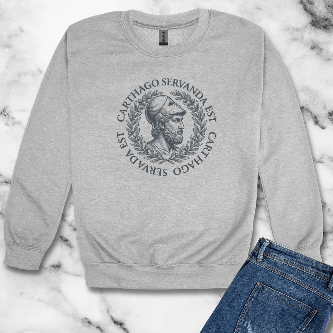 Scipio Quote Carthago Servanda Est Quote  Unisex Heavy Crewneck Sweatshirt