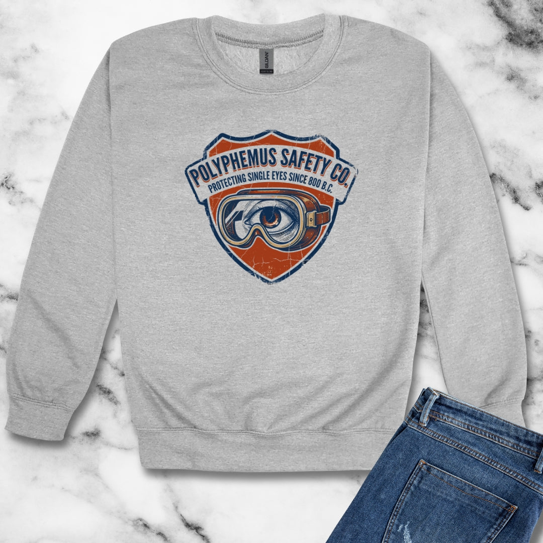 Polyphemus Cyclops Safety Glasses Unisex Heavy Crewneck Sweatshirt