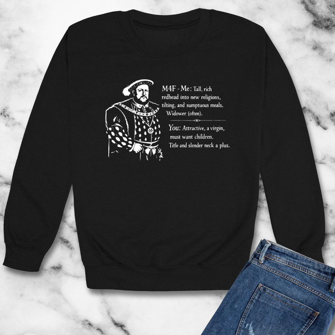 Henry VIII Personal Ad Unisex Heavy Crewneck Sweatshirt