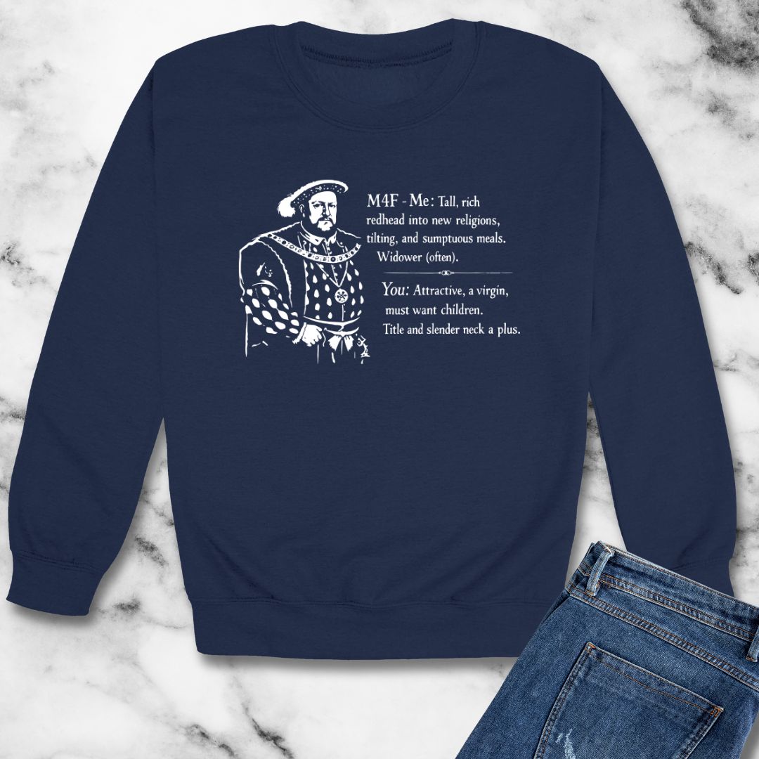 Henry VIII Personal Ad Unisex Heavy Crewneck Sweatshirt