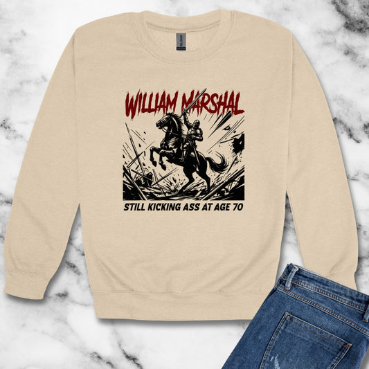 William Marshal Kicking Ass Age 70 Unisex Heavy Crewneck Sweatshirt