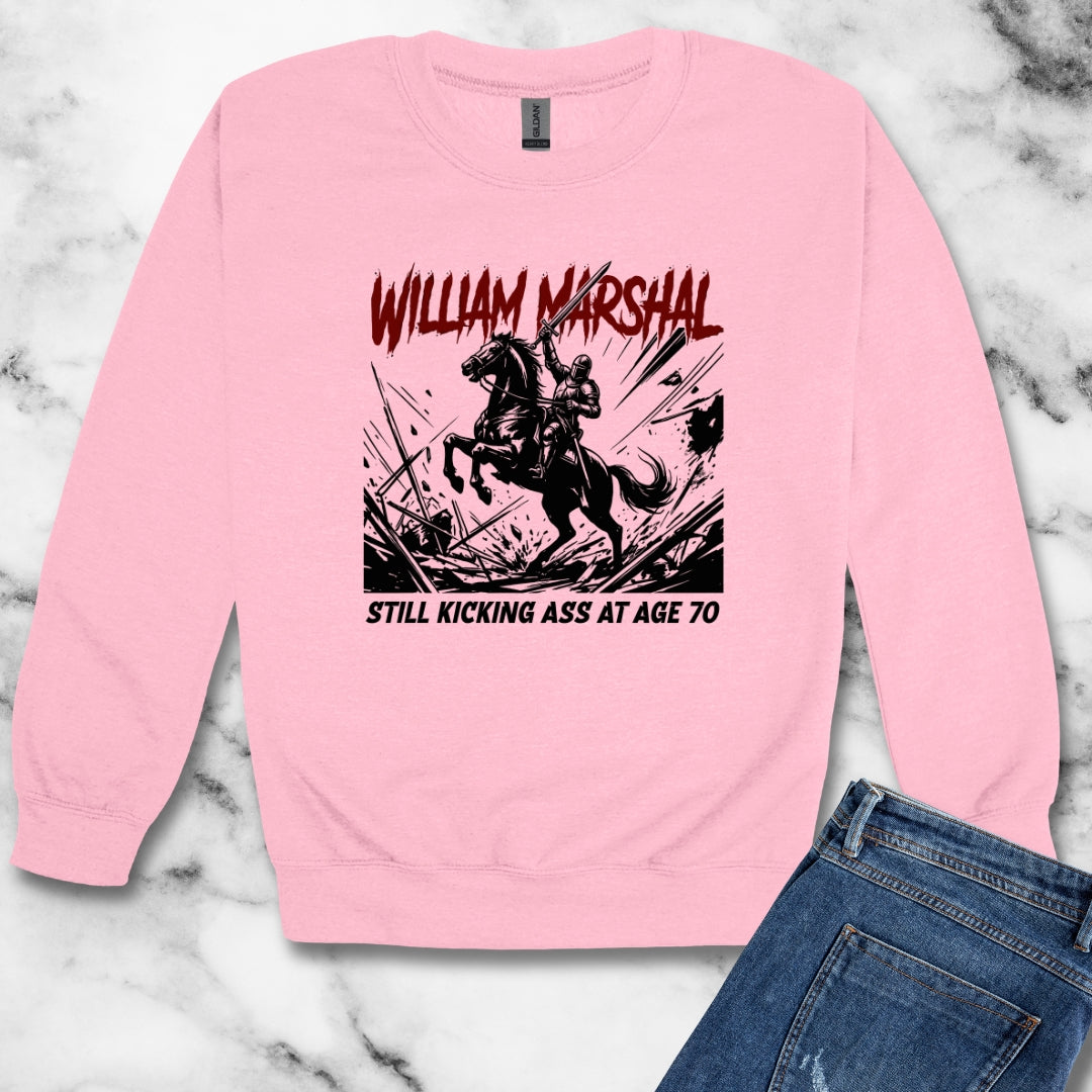 William Marshal Kicking Ass Age 70 Unisex Heavy Crewneck Sweatshirt