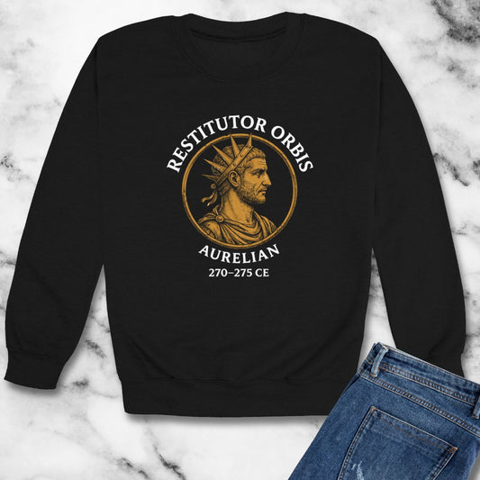 Aurelian Restitutor Orbis Restorer of the World Unisex Heavy Crewneck Sweatshirt