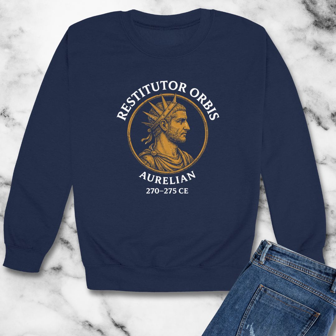 Aurelian Restitutor Orbis Restorer of the World Unisex Heavy Crewneck Sweatshirt