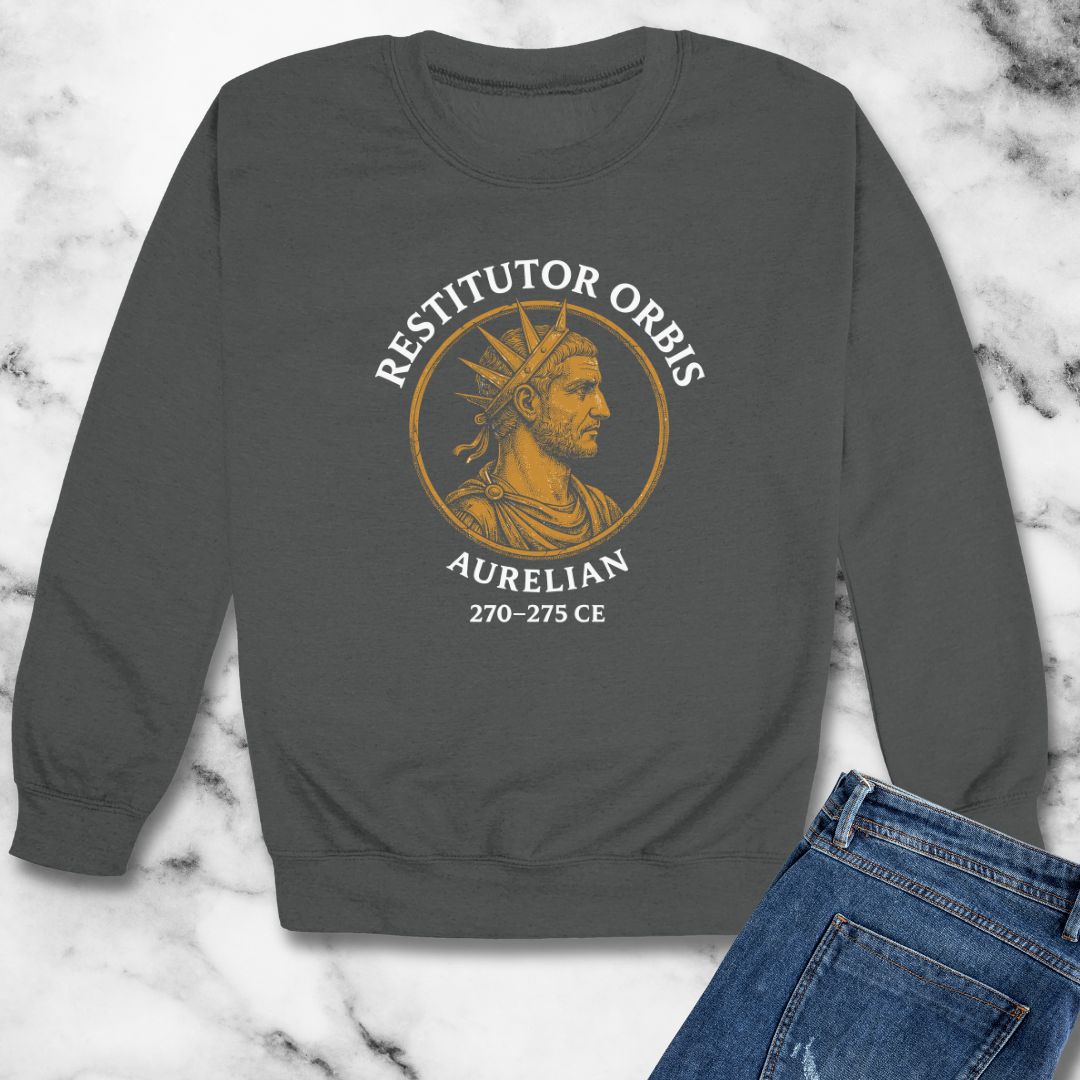 Aurelian Restitutor Orbis Restorer of the World Unisex Heavy Crewneck Sweatshirt