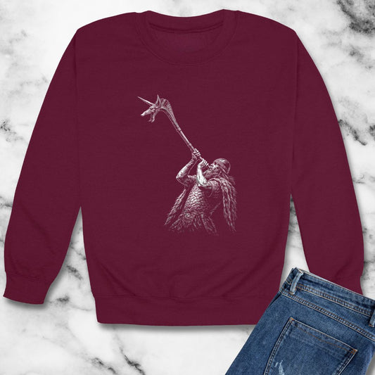 Celtic Warrior with Carnyx Unisex Heavy Crewneck Sweatshirt