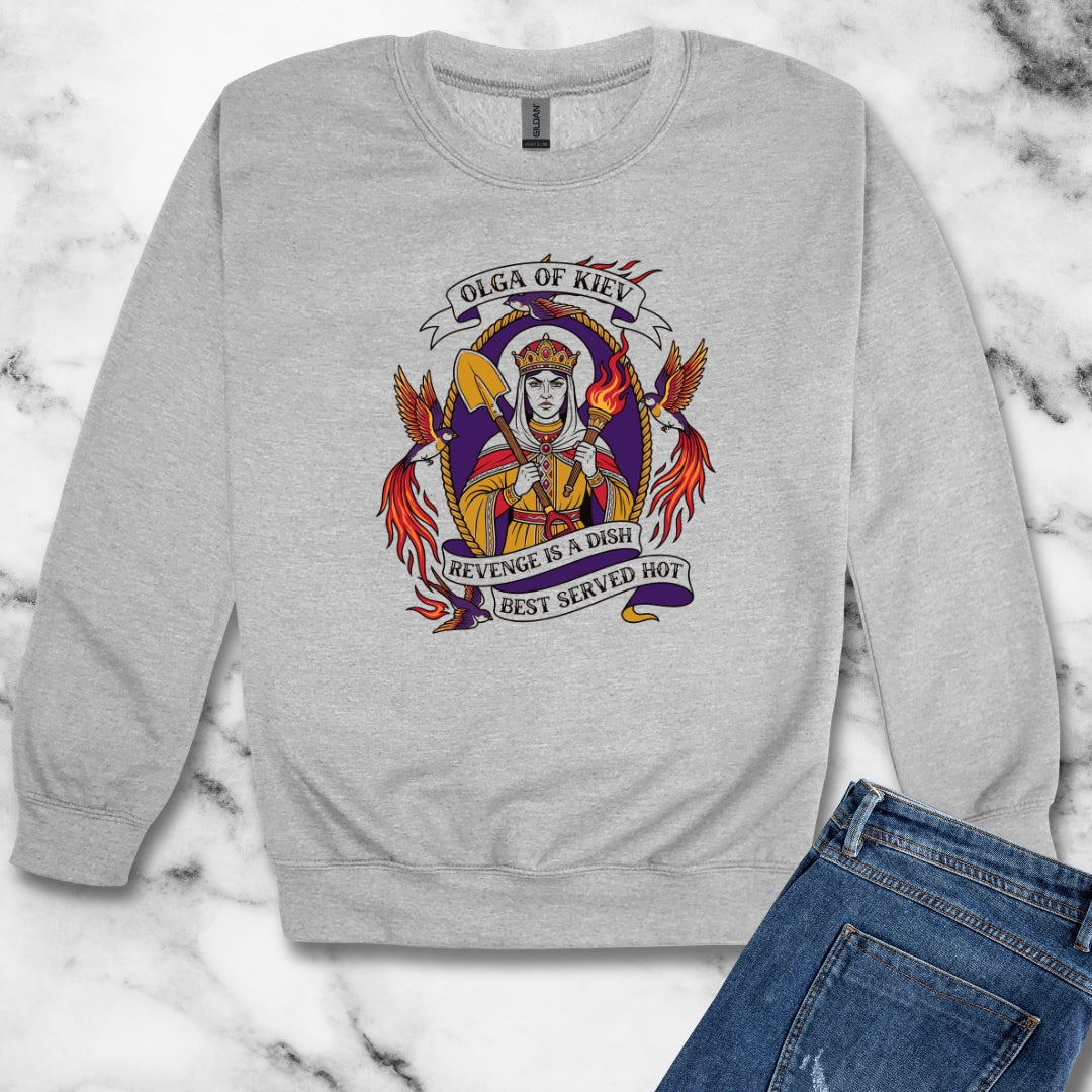 Olga of Kiev Revenge Unisex Heavy Crewneck Sweatshirt