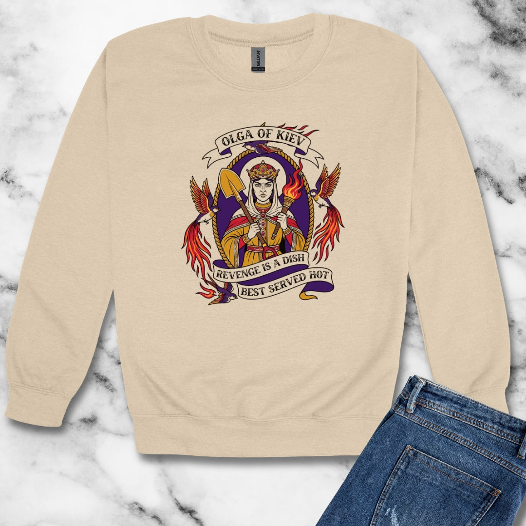 Olga of Kiev Revenge Unisex Heavy Crewneck Sweatshirt