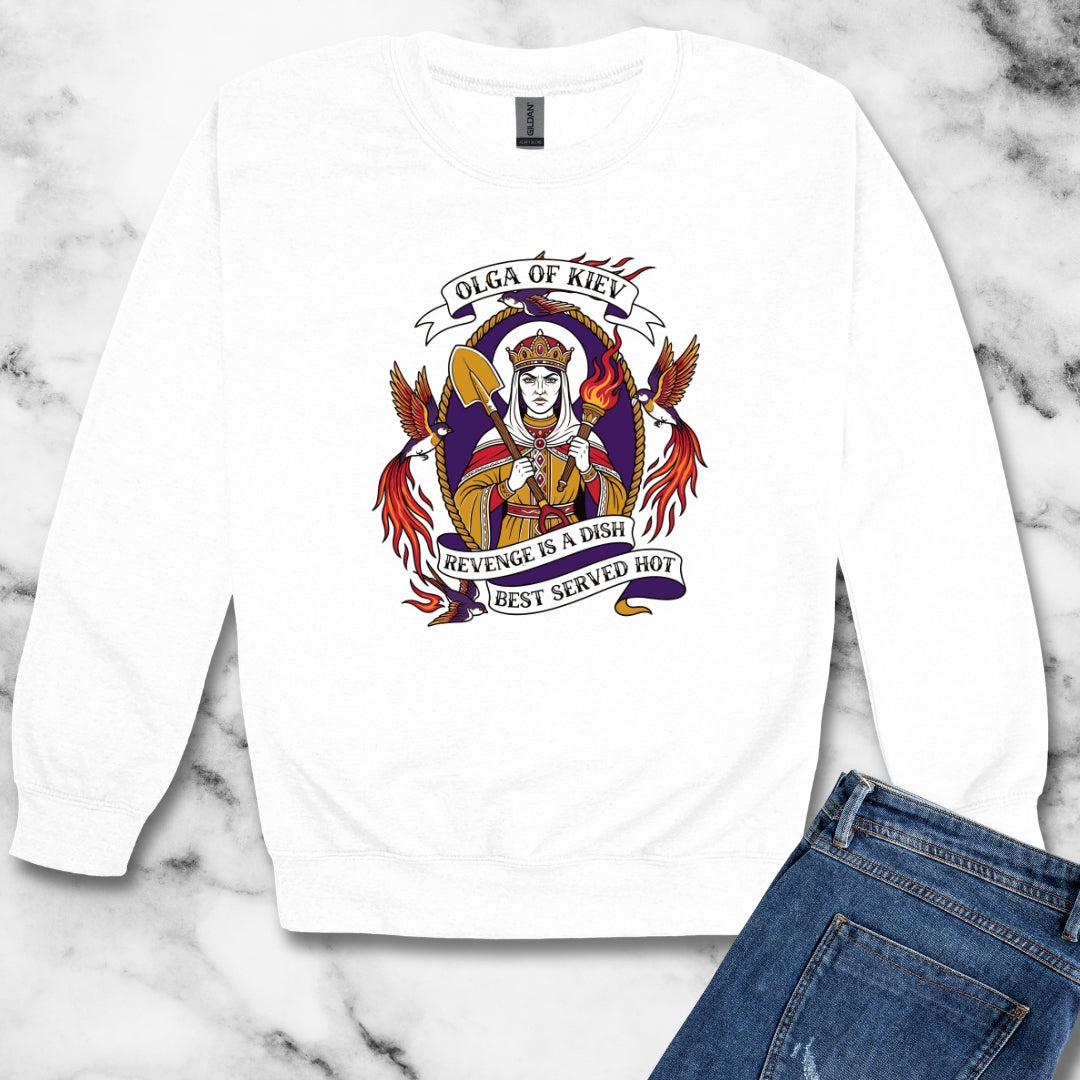 Olga of Kiev Revenge Unisex Heavy Crewneck Sweatshirt