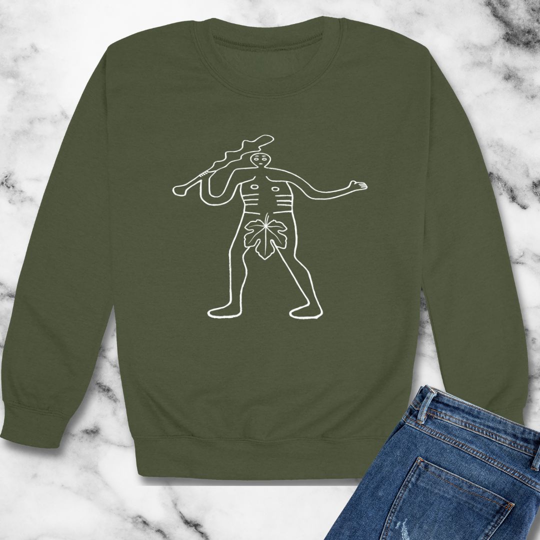 Censored Giant of Cerne Abbas Unisex Heavy Crewneck Sweatshirt