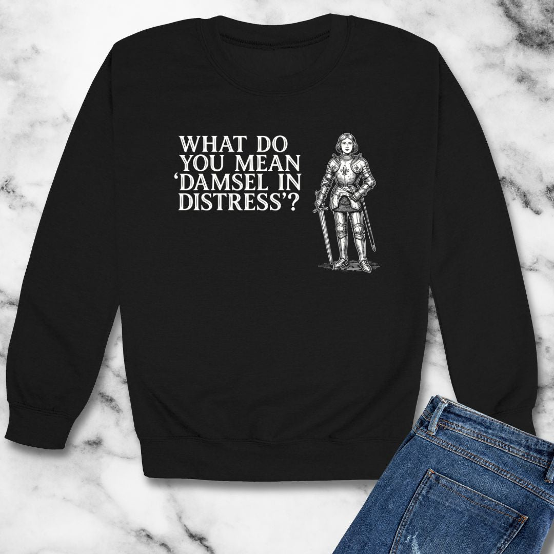 Joan of Arc Damsel in Distress Unisex Heavy Crewneck Sweatshirt