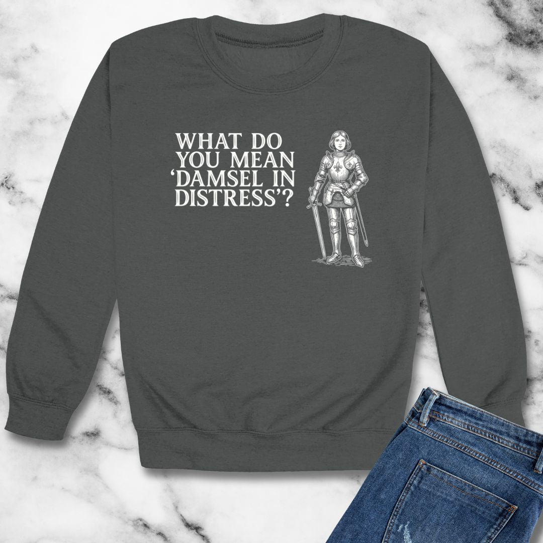 Joan of Arc Damsel in Distress Unisex Heavy Crewneck Sweatshirt