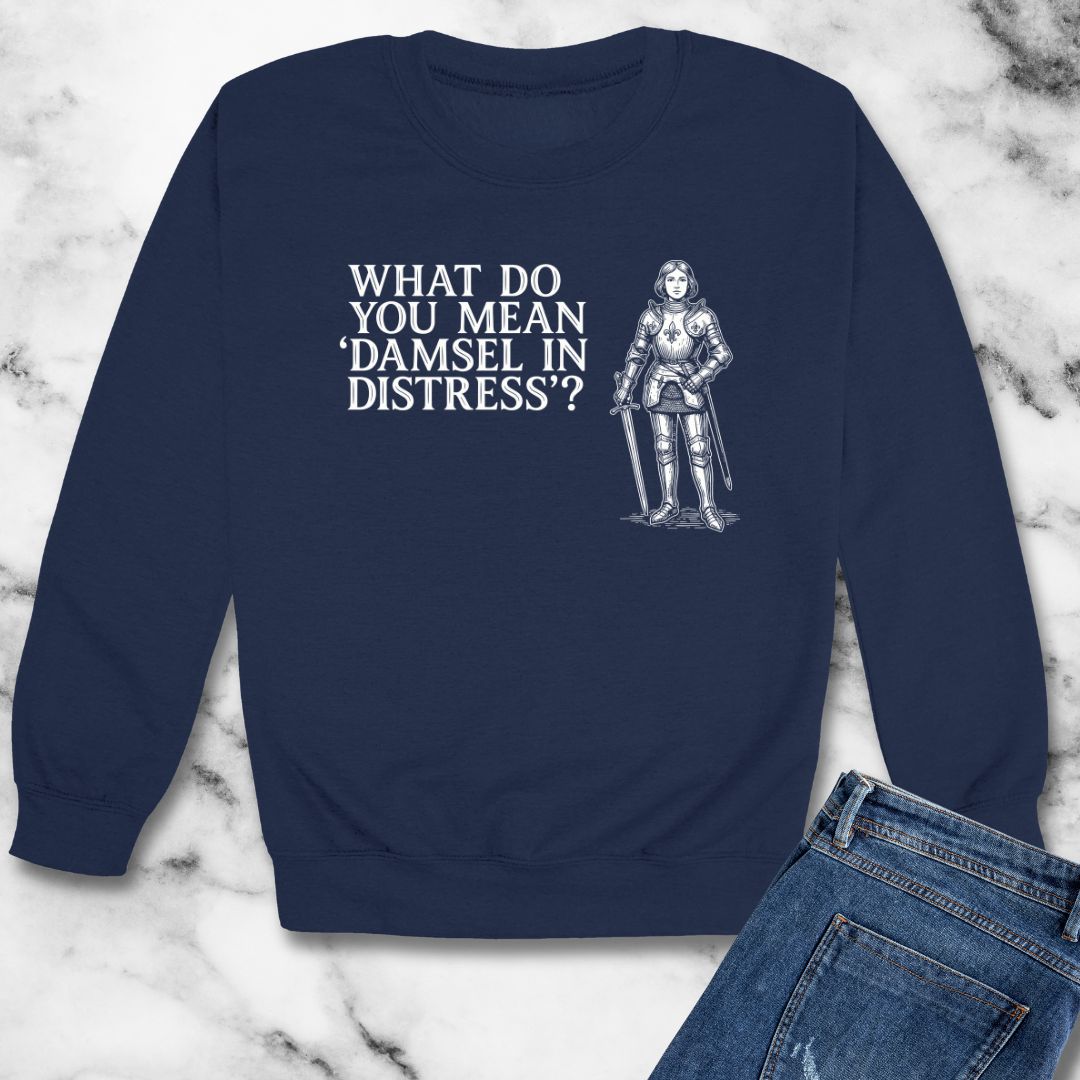 Joan of Arc Damsel in Distress Unisex Heavy Crewneck Sweatshirt