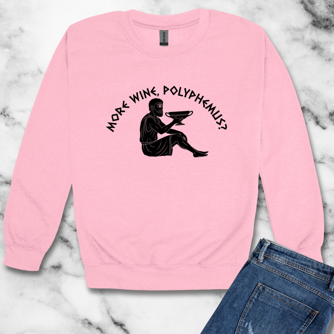 More Wine Polyphemus Cyclops Unisex Heavy Crewneck Sweatshirt