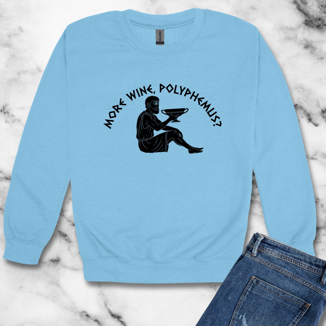 More Wine Polyphemus Cyclops Unisex Heavy Crewneck Sweatshirt