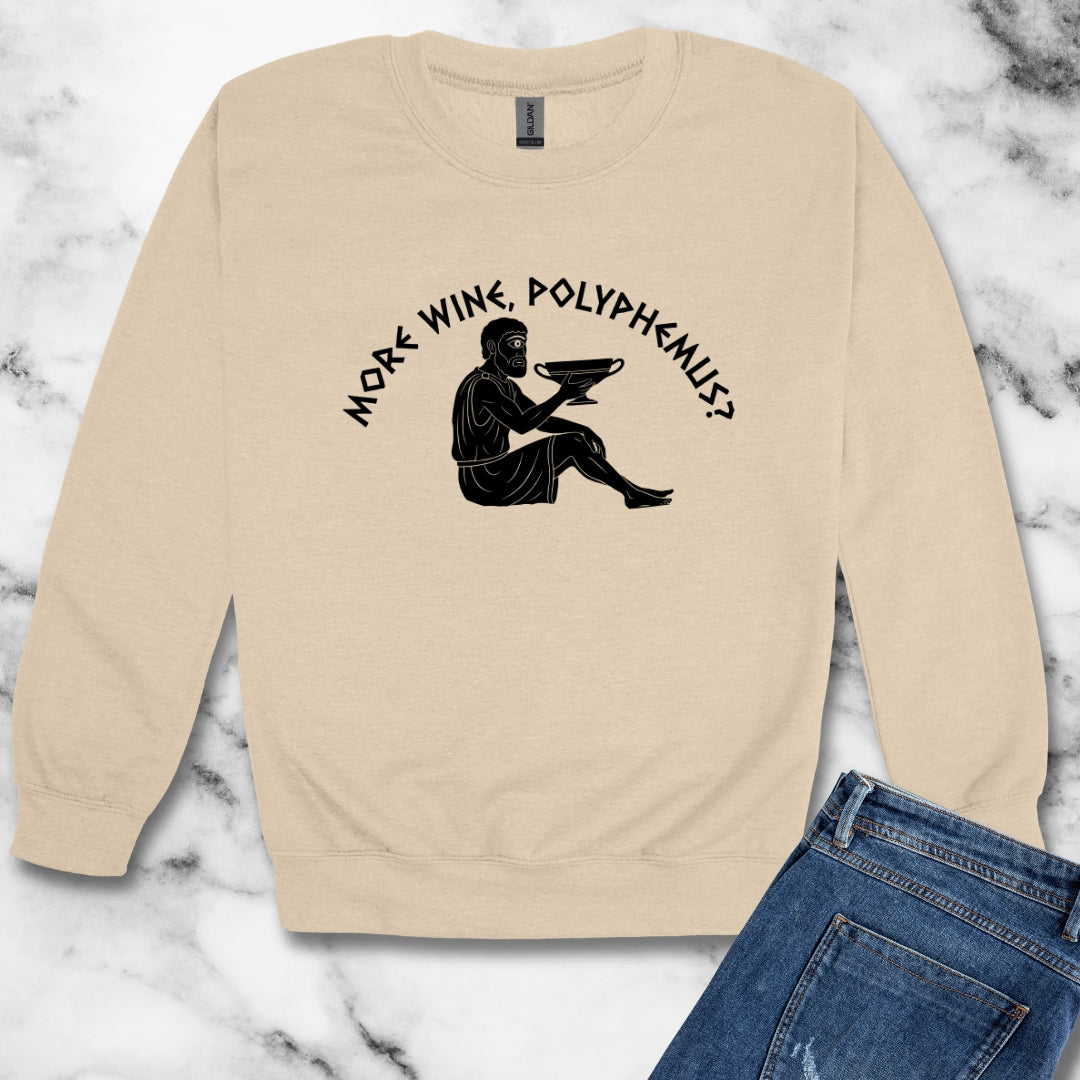 More Wine Polyphemus Cyclops Unisex Heavy Crewneck Sweatshirt