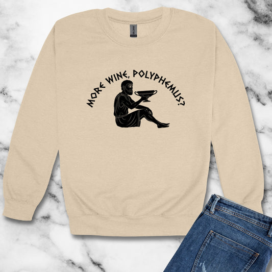 More Wine Polyphemus Cyclops Unisex Heavy Crewneck Sweatshirt