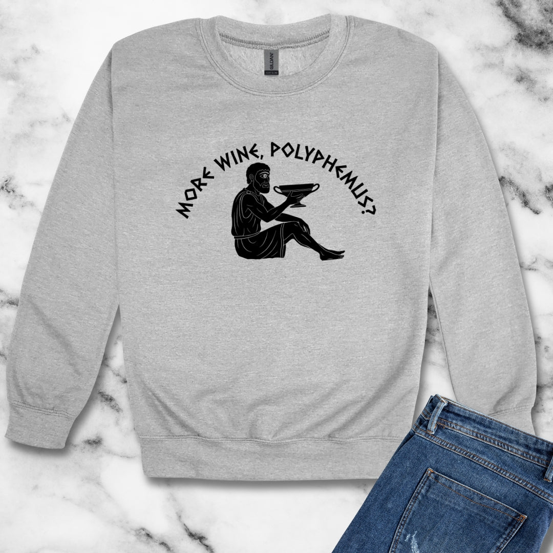 More Wine Polyphemus Cyclops Unisex Heavy Crewneck Sweatshirt