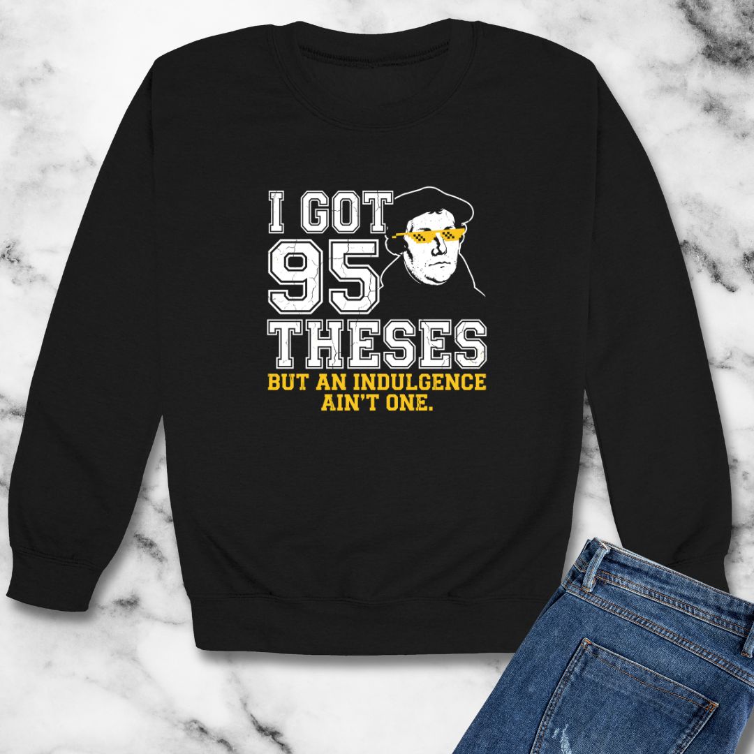 Martin Luther 95 Theses Unisex Heavy Crewneck Sweatshirt