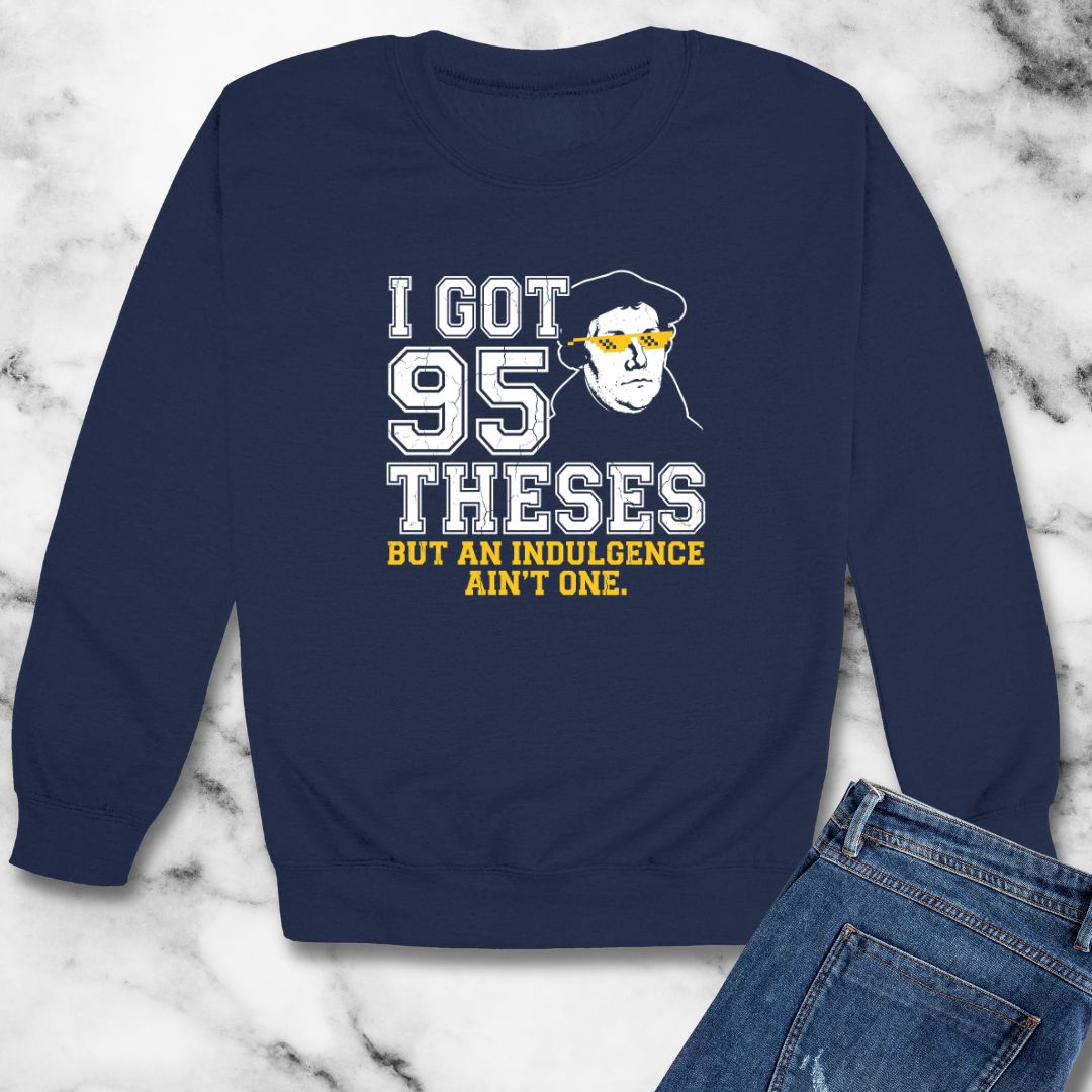 Martin Luther 95 Theses Unisex Heavy Crewneck Sweatshirt