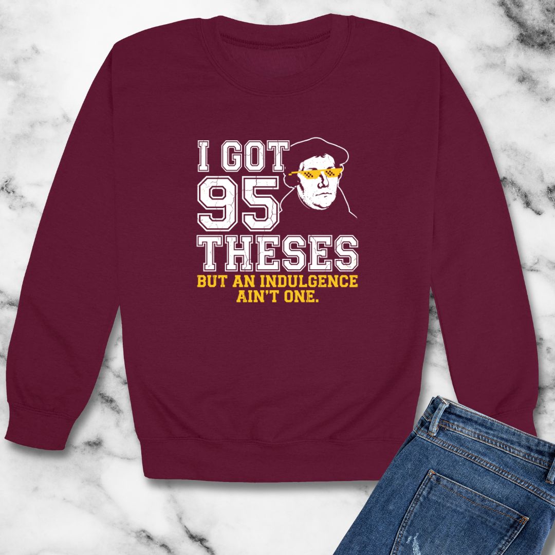Martin Luther 95 Theses Unisex Heavy Crewneck Sweatshirt