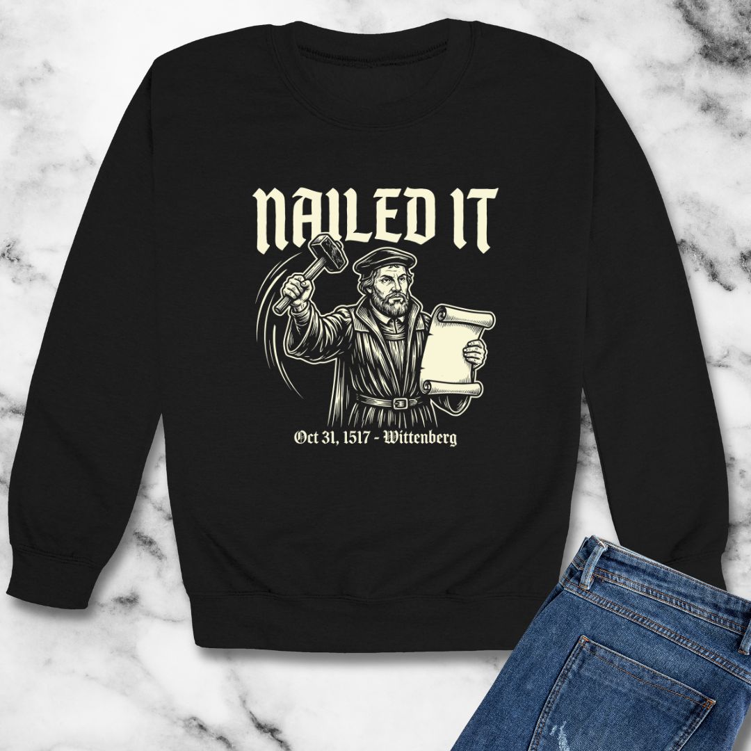 Martin Luther Nailed It Unisex Heavy Crewneck Sweatshirt