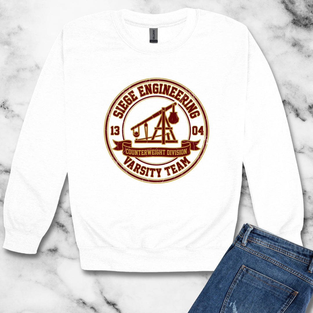 Trebuchet Varsity Team  Unisex Heavy Crewneck Sweatshirt