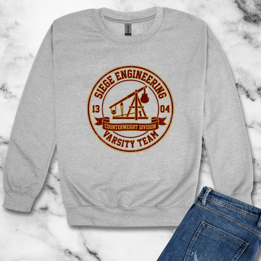 Trebuchet Varsity Team  Unisex Heavy Crewneck Sweatshirt