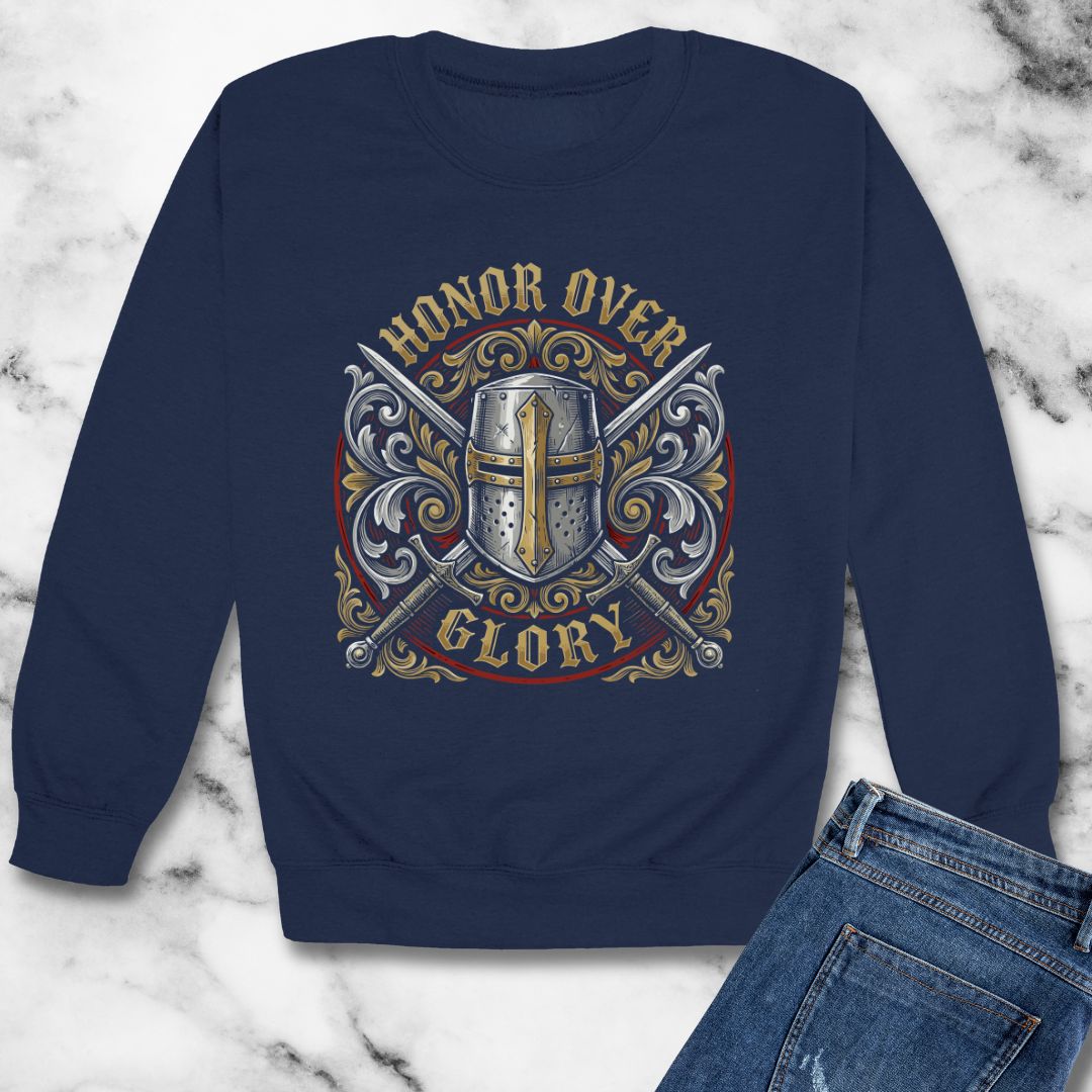 Honor Over Glory Knight Unisex Heavy Crewneck Sweatshirt