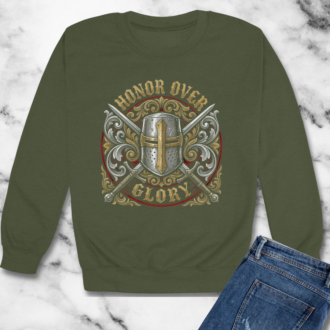 Honor Over Glory Knight Unisex Heavy Crewneck Sweatshirt