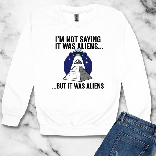 Aliens Built the Pyramids Unisex Heavy Crewneck Sweatshirt