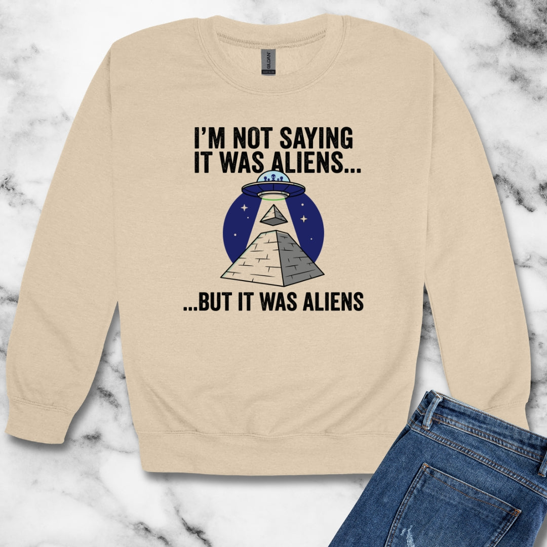 Aliens Built the Pyramids Unisex Heavy Crewneck Sweatshirt