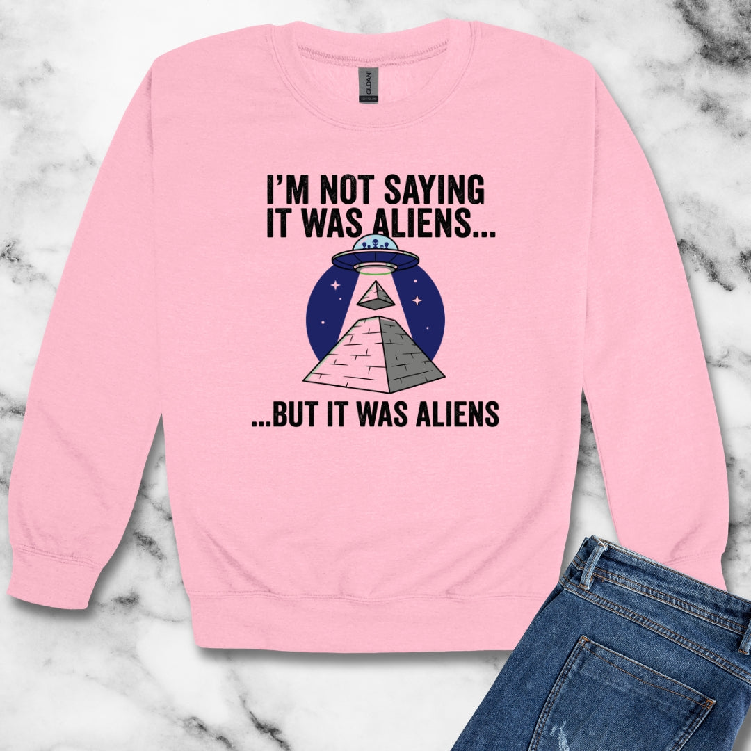 Aliens Built the Pyramids Unisex Heavy Crewneck Sweatshirt