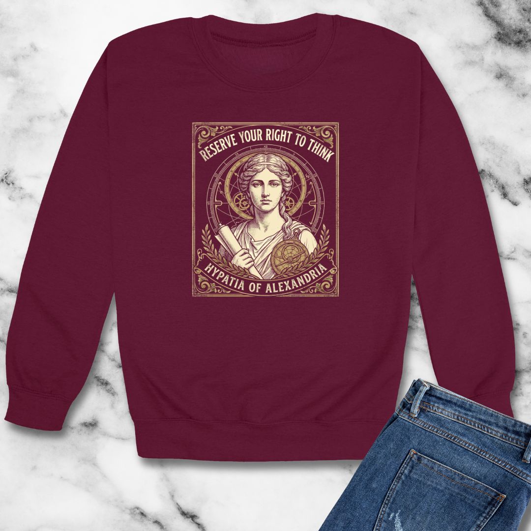 Hypatia of Alexandria Philosopher Unisex Heavy Crewneck Sweatshirt