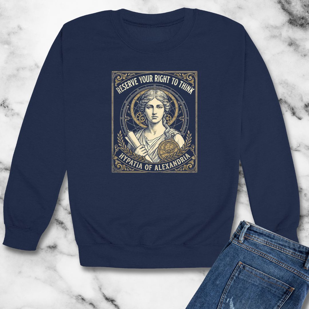 Hypatia of Alexandria Philosopher Unisex Heavy Crewneck Sweatshirt