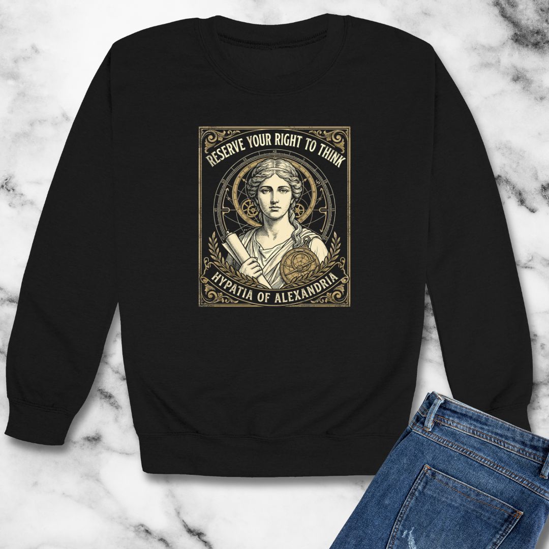 Hypatia of Alexandria Philosopher Unisex Heavy Crewneck Sweatshirt