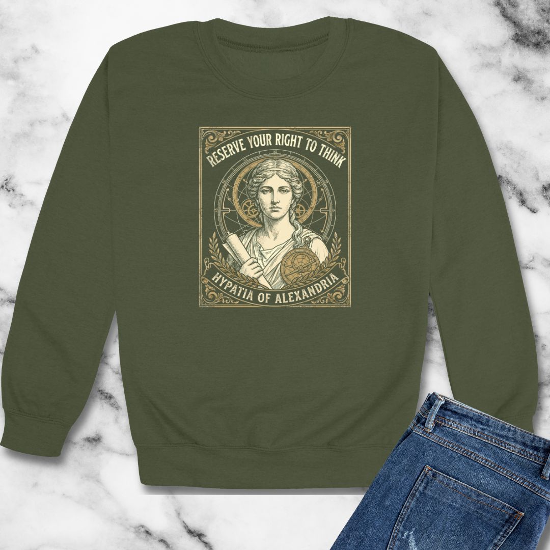 Hypatia of Alexandria Philosopher Unisex Heavy Crewneck Sweatshirt