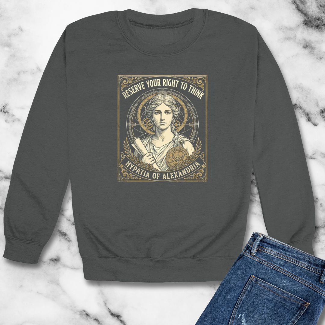 Hypatia of Alexandria Philosopher Unisex Heavy Crewneck Sweatshirt