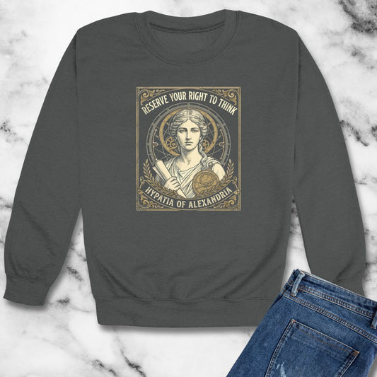 Hypatia of Alexandria Philosopher Unisex Heavy Crewneck Sweatshirt