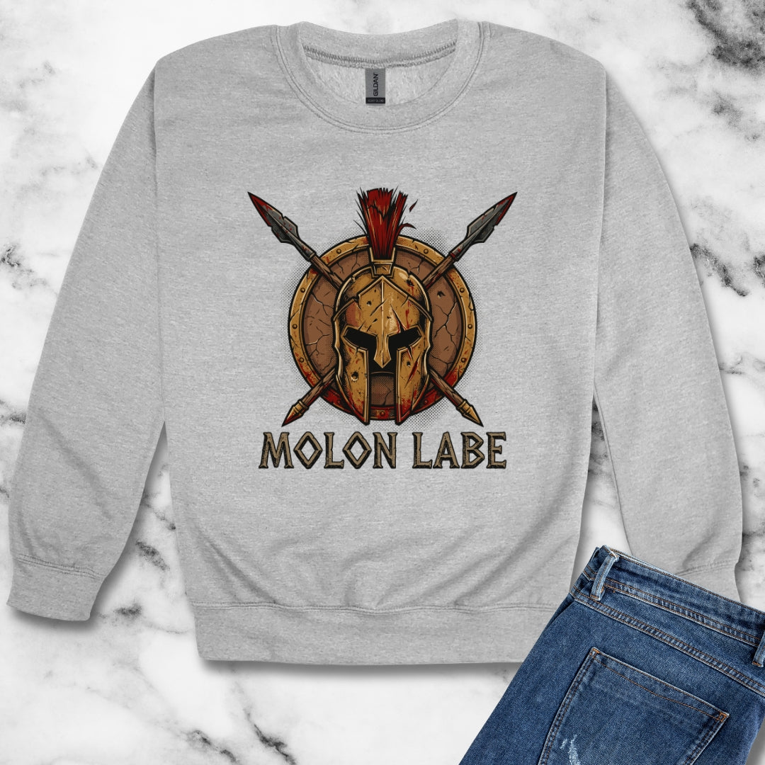 Molon Labe Sparta Unisex Heavy Crewneck Sweatshirt