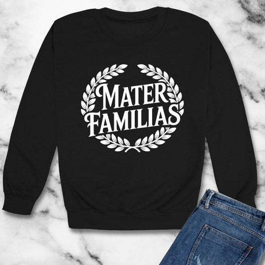 Mater Familias Mother Latin Unisex Heavy Crewneck Sweatshirt