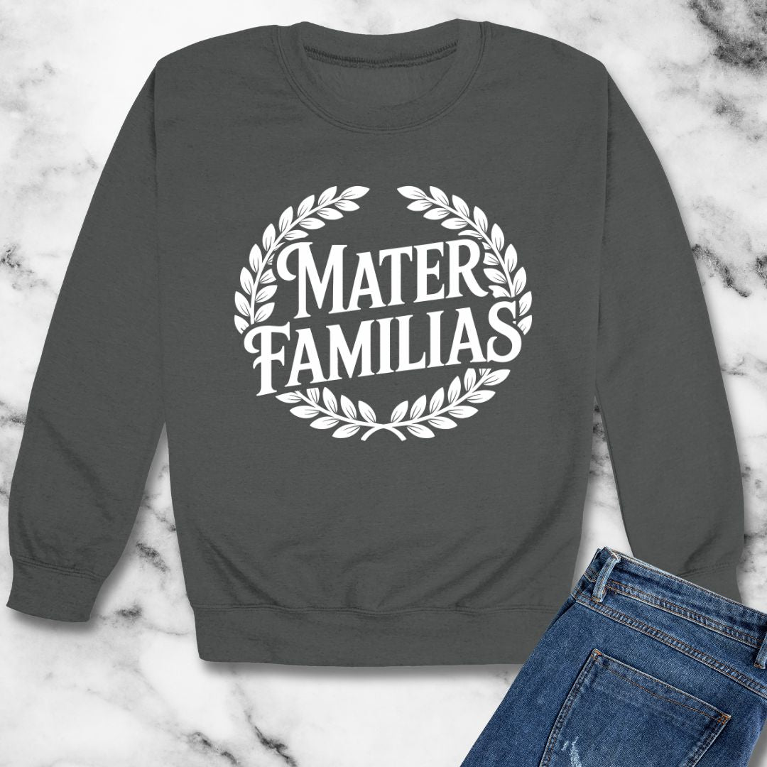 Mater Familias Mother Latin Unisex Heavy Crewneck Sweatshirt